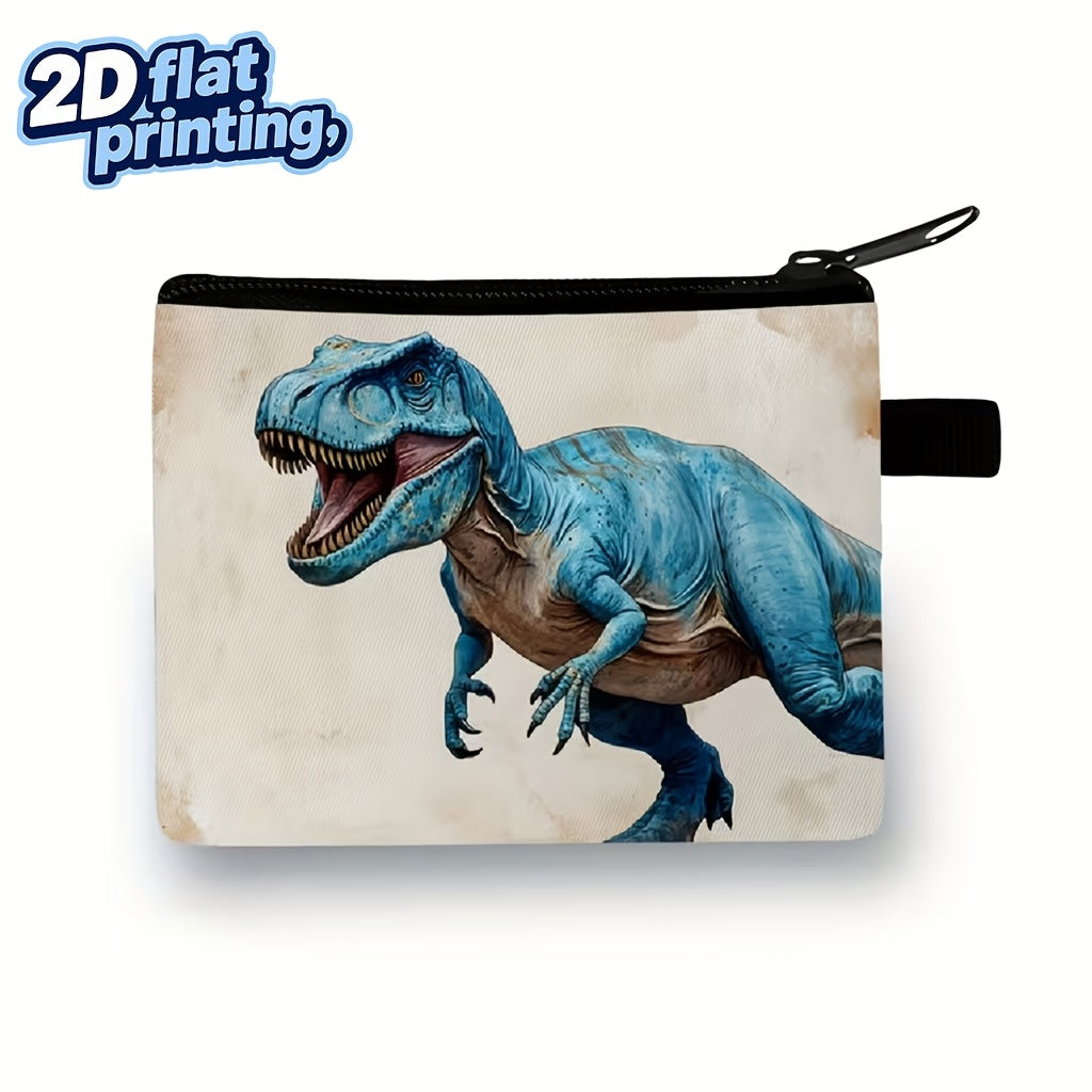 Porte-monnaie enfant dinosaure zippé, 5 imprimés au choix