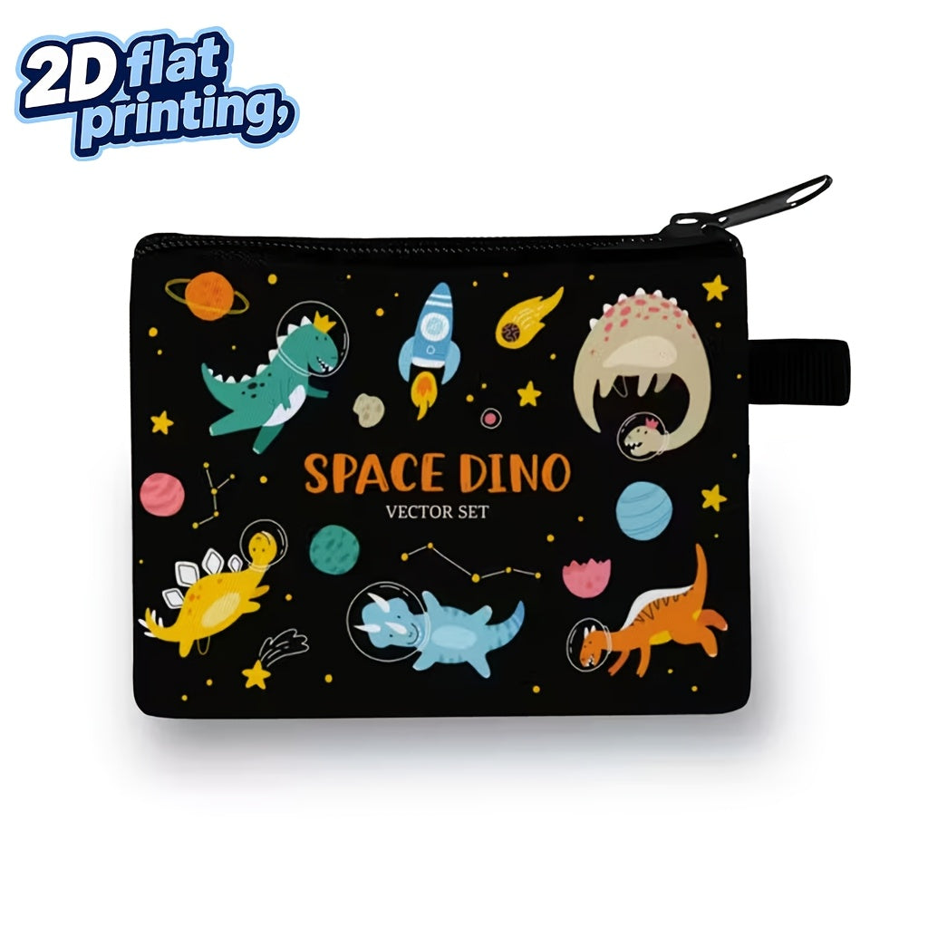 Porte-monnaie enfant dinosaure zippé, 5 imprimés au choix