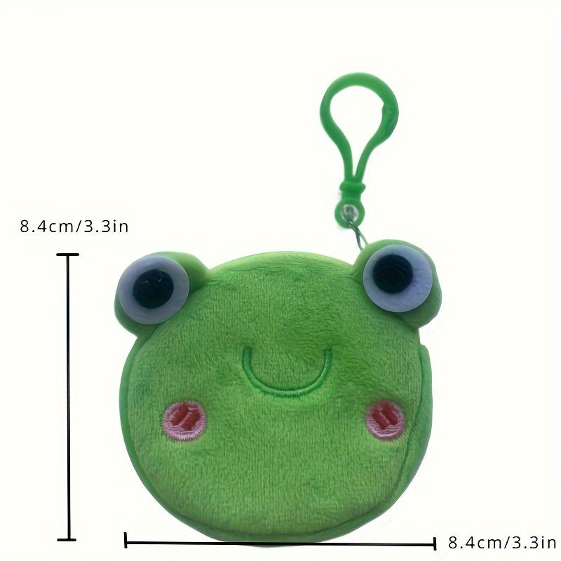Porte-monnaie enfant peluche à clipser, abeille ou grenouille