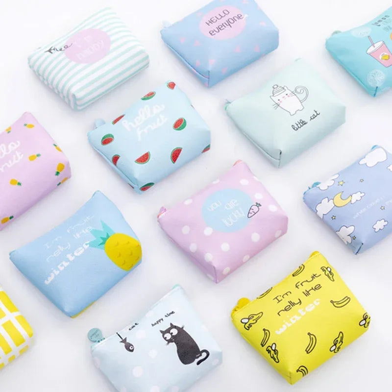 Porte-monnaie mini en similicuir imprimé avec fermeture zippée pour femme et enfant — photo 12