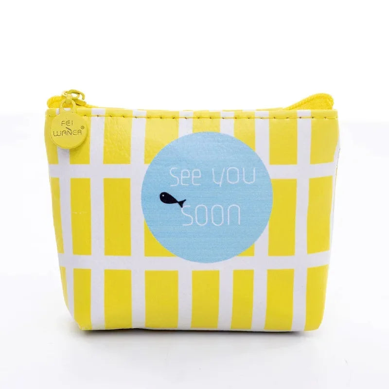 Porte-monnaie mini en similicuir imprimé avec fermeture zippée pour femme et enfant — photo 21
