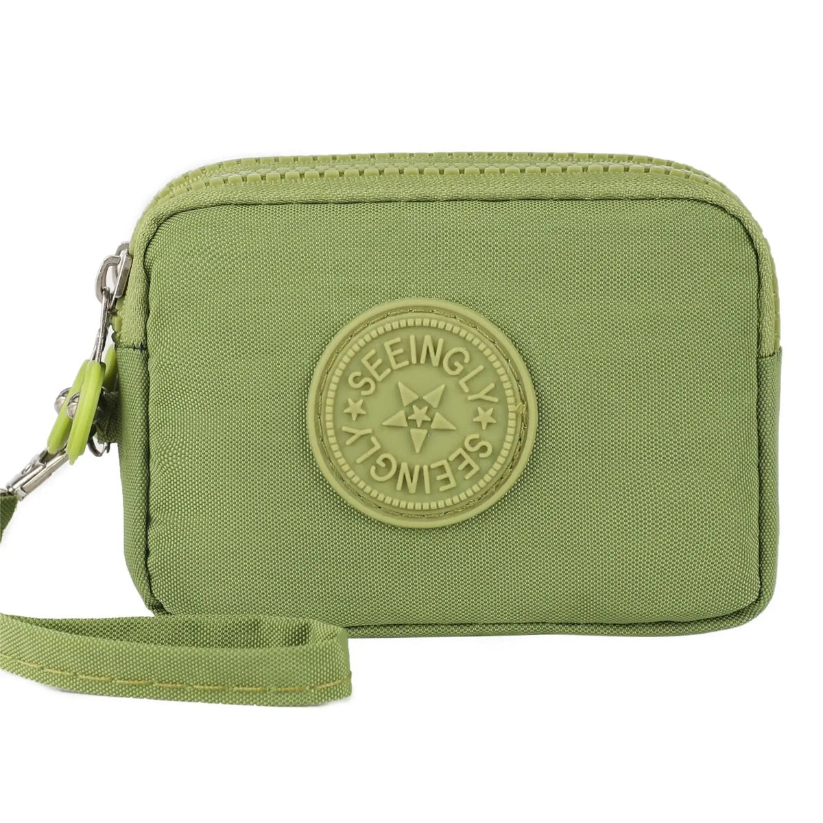 Porte-monnaie compact en nylon imperméable avec porte-cartes zippé pour femme — photo 10