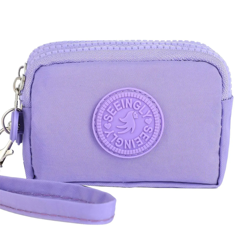 Porte-monnaie compact en nylon imperméable avec porte-cartes zippé pour femme — photo 11