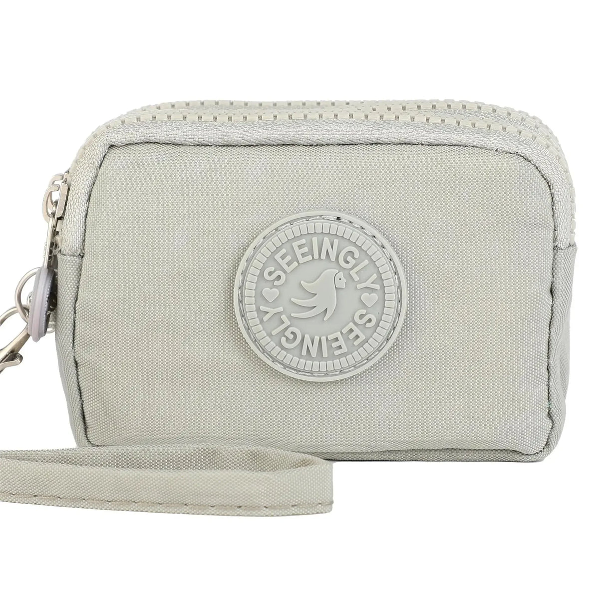 Porte-monnaie compact en nylon imperméable avec porte-cartes zippé pour femme — photo 12