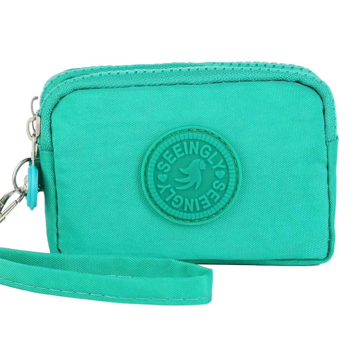 Porte-monnaie compact en nylon imperméable avec porte-cartes zippé pour femme — photo 13