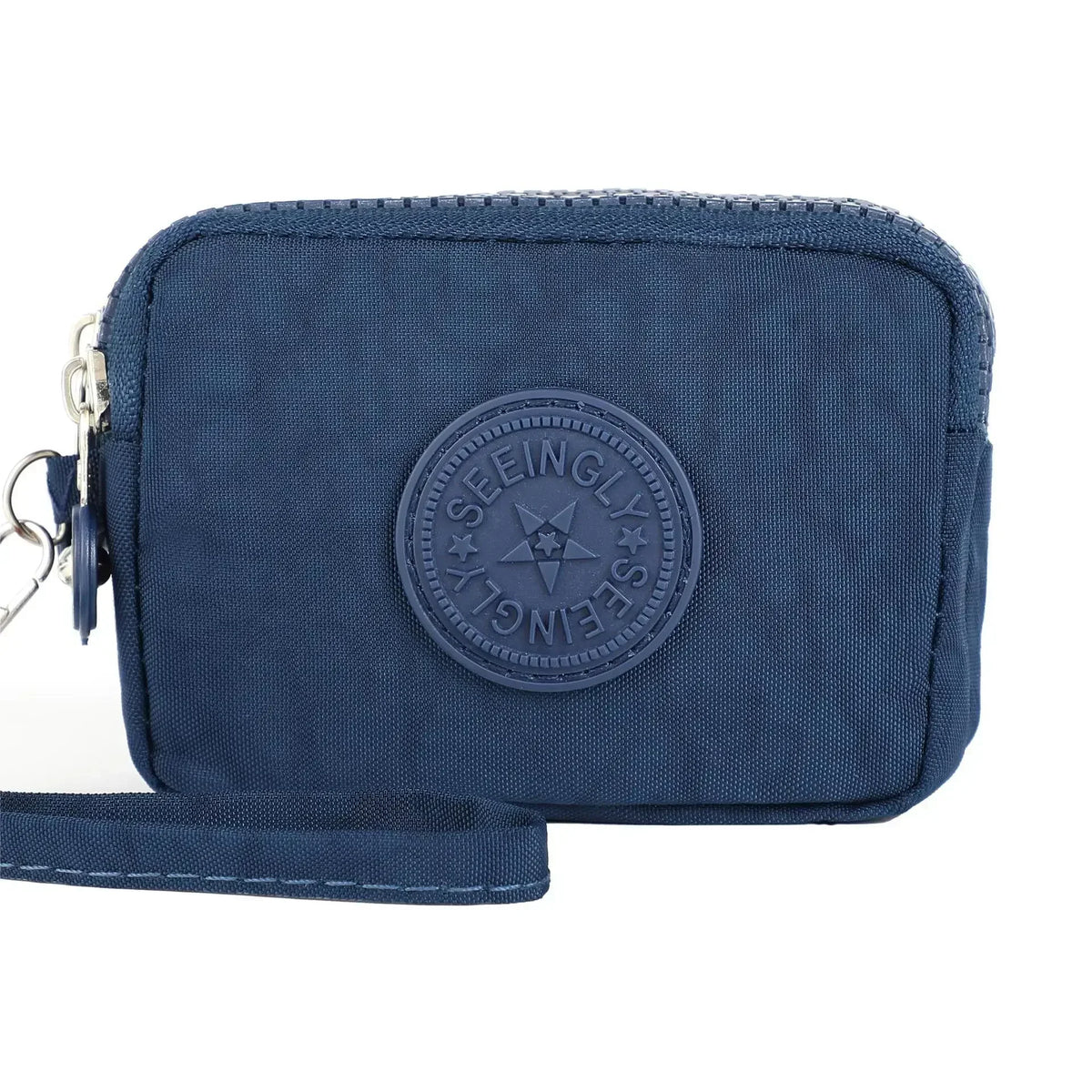 Porte-monnaie compact en nylon imperméable avec porte-cartes zippé pour femme — photo 18