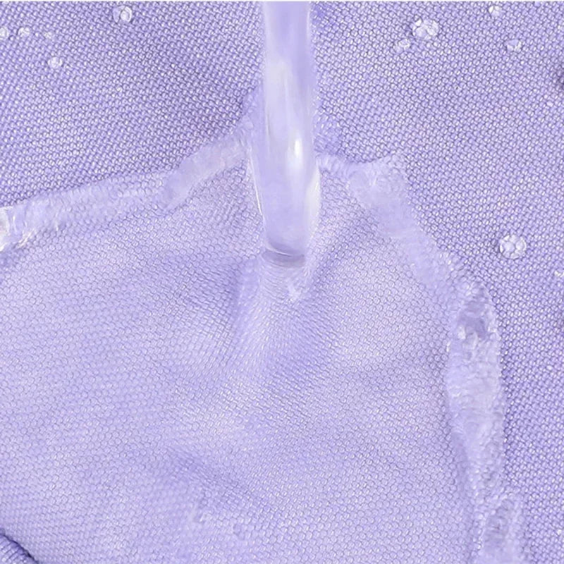 Porte-monnaie compact en nylon imperméable avec porte-cartes zippé pour femme — photo 5
