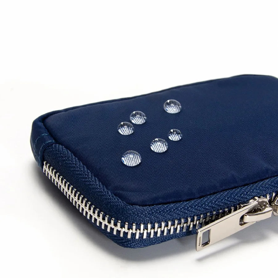 Porte-monnaie zippé en nylon compact étanche avec porte-cartes intégré — photo 5