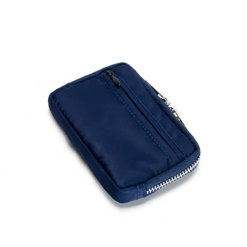 Porte-monnaie zippé en nylon compact étanche avec porte-cartes intégré — photo 8