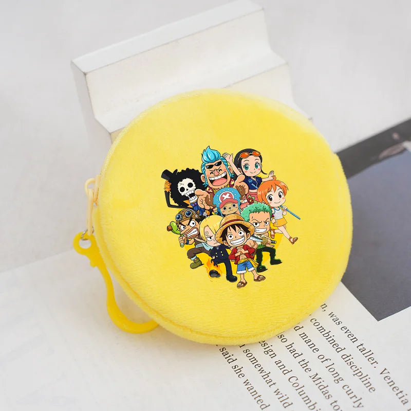 Porte-monnaie rond en peluche One Piece pour enfants et fans d'Anime — photo 16