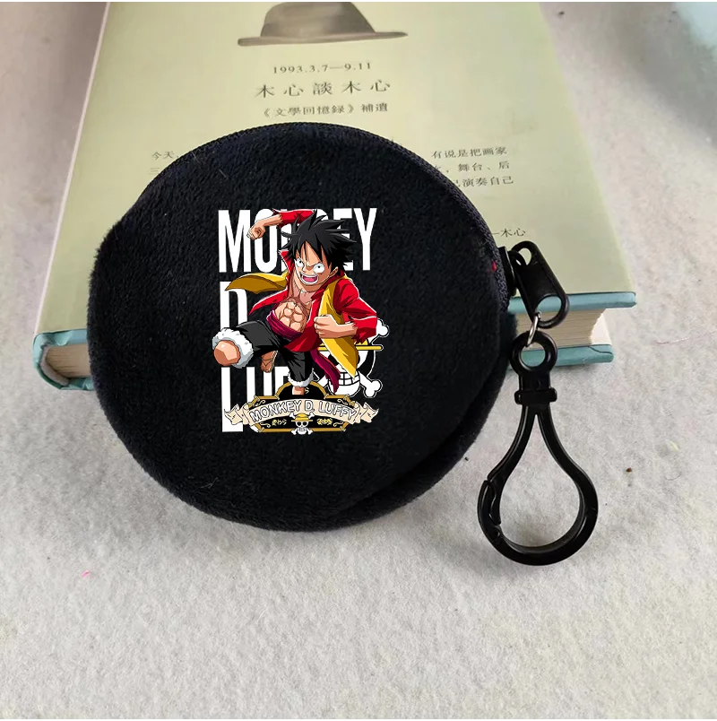 Porte-monnaie rond en peluche One Piece pour enfants et fans d'Anime — photo 20