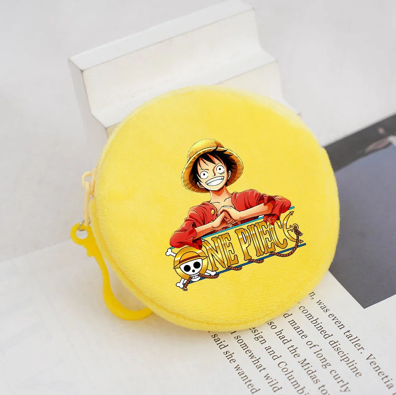 Porte-monnaie rond en peluche One Piece pour enfants et fans d'Anime — photo 24 Image