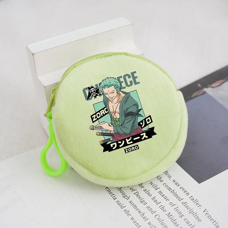 Porte-monnaie rond en peluche One Piece pour enfants et fans d'Anime — photo 25