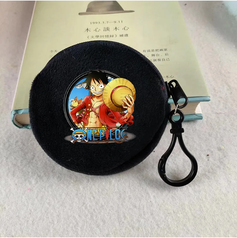 Porte-monnaie rond en peluche One Piece pour enfants et fans d'Anime — photo 7