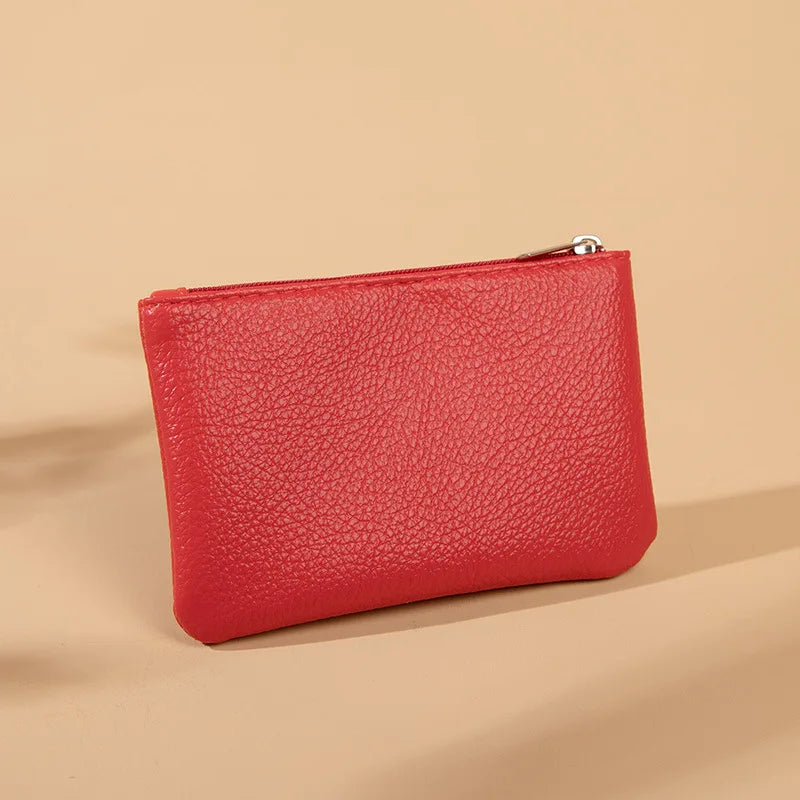 Porte-monnaie zippé en cuir PU texture litchi pour homme et femme — photo 11