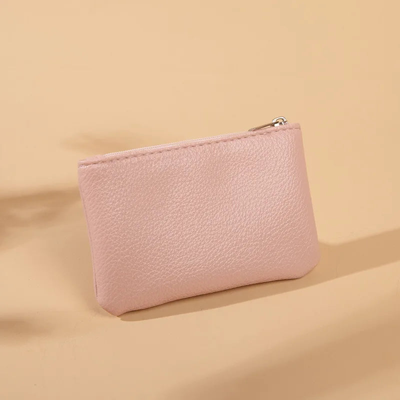 Porte-monnaie zippé en cuir PU texture litchi pour homme et femme — photo 12