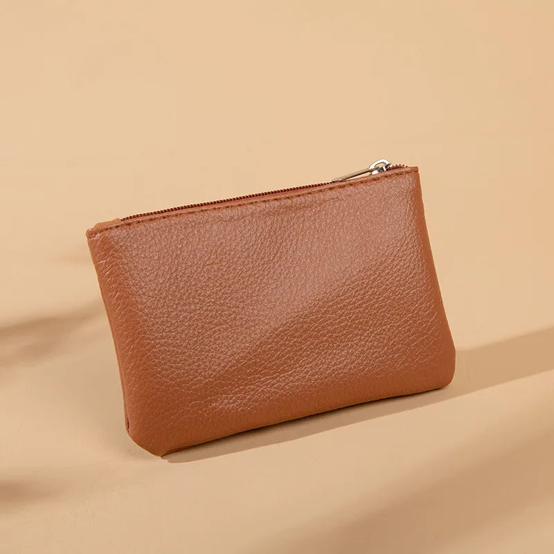 Porte-monnaie zippé en cuir PU texture litchi pour homme et femme — photo 13