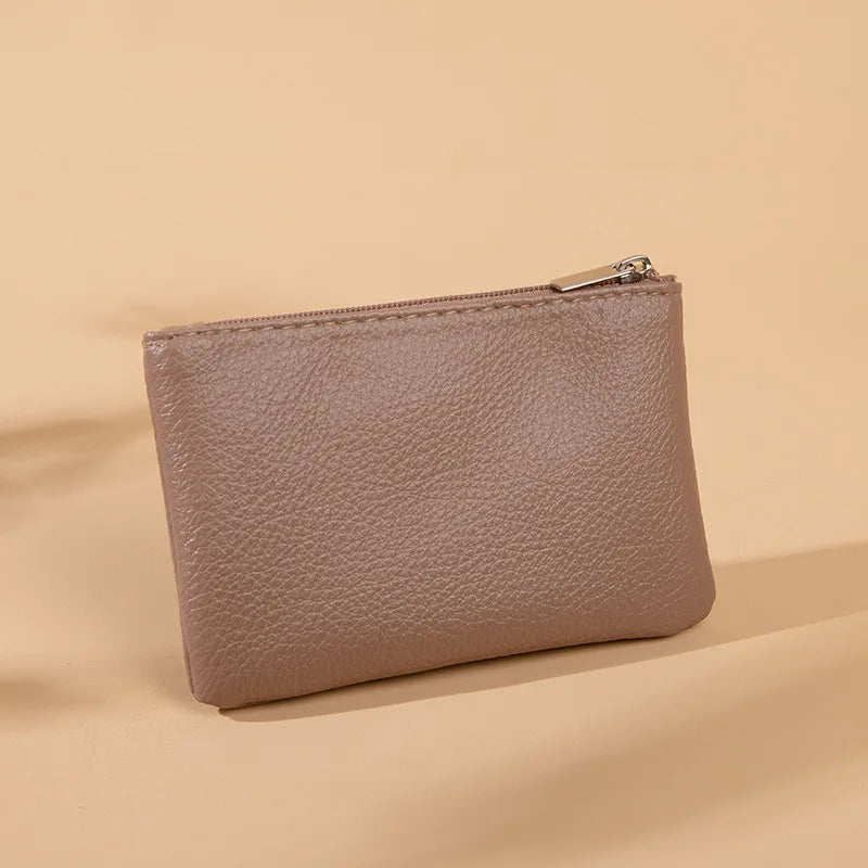 Porte-monnaie zippé en cuir PU texture litchi pour homme et femme — photo 14