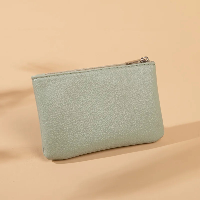 Porte-monnaie zippé en cuir PU texture litchi pour homme et femme — photo 9
