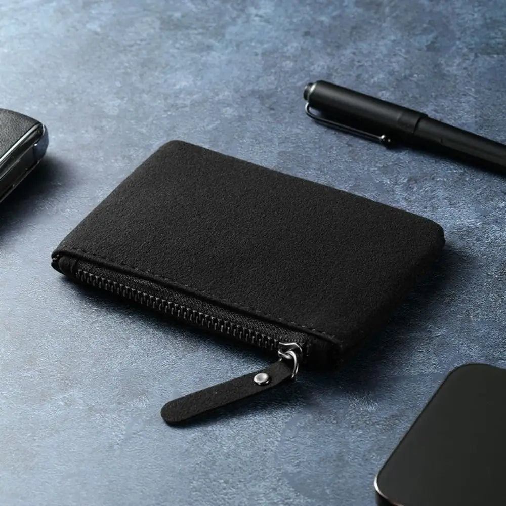 Porte-monnaie zippé en cuir PU pour homme et femme - petit format compact — photo 10