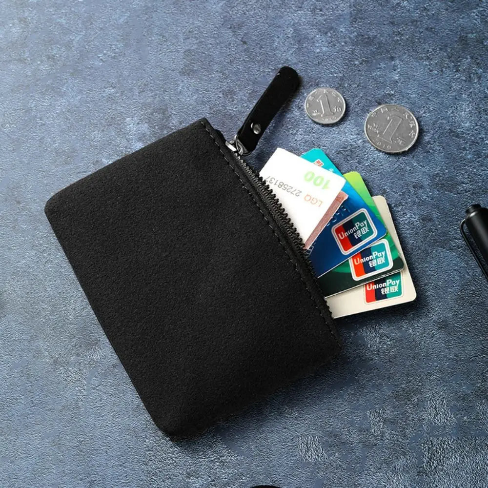 Porte-monnaie zippé en cuir PU pour homme et femme - petit format compact — photo 2