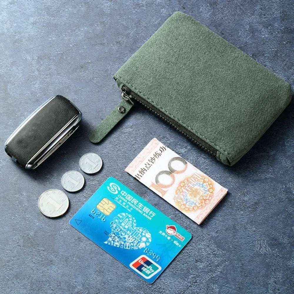 Porte-monnaie zippé en cuir PU pour homme et femme - petit format compact — photo 3