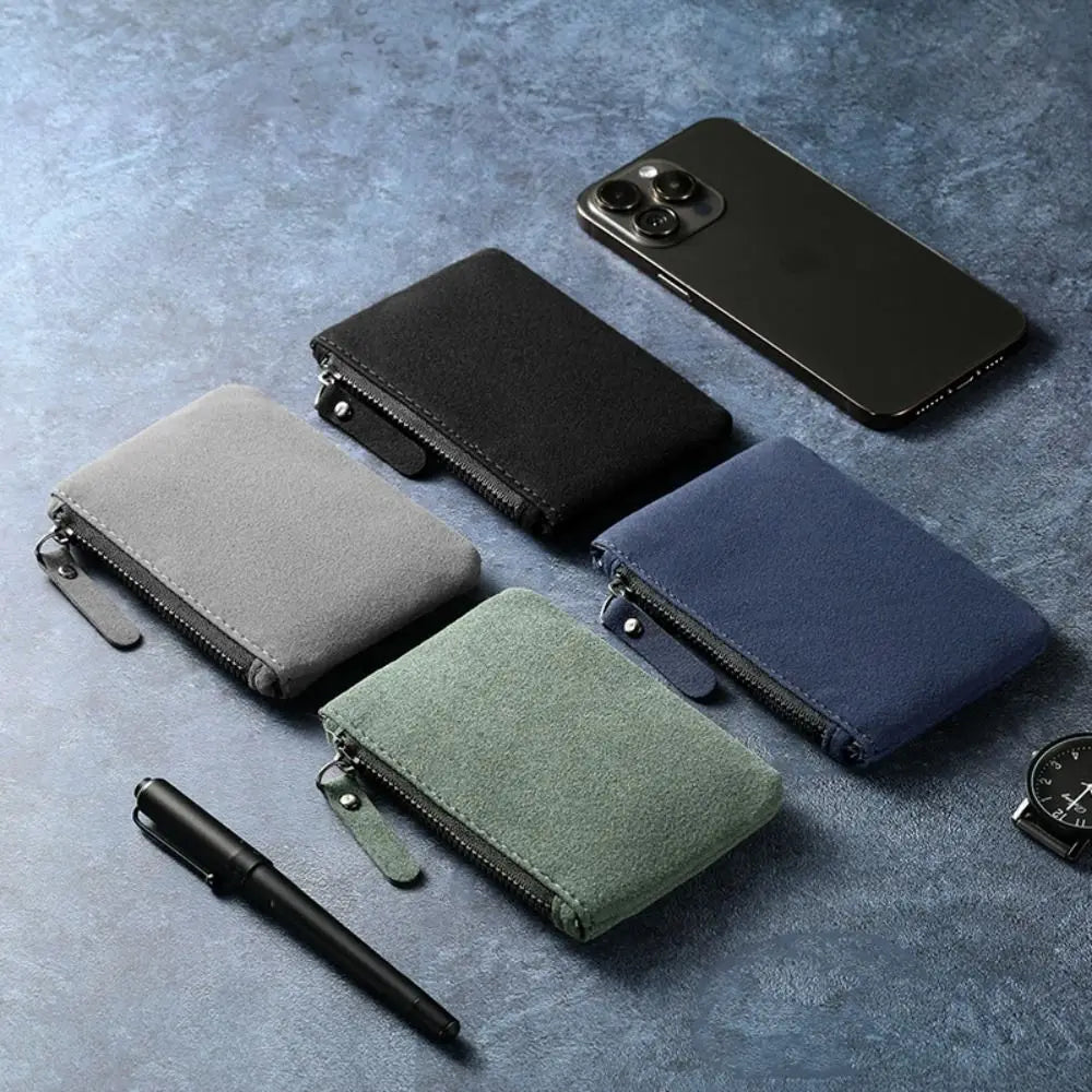Porte-monnaie zippé en cuir PU pour homme et femme - petit format compact — photo 4