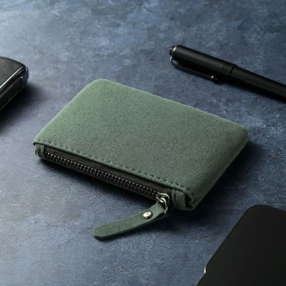 Porte-monnaie zippé en cuir PU pour homme et femme - petit format compact — photo 8