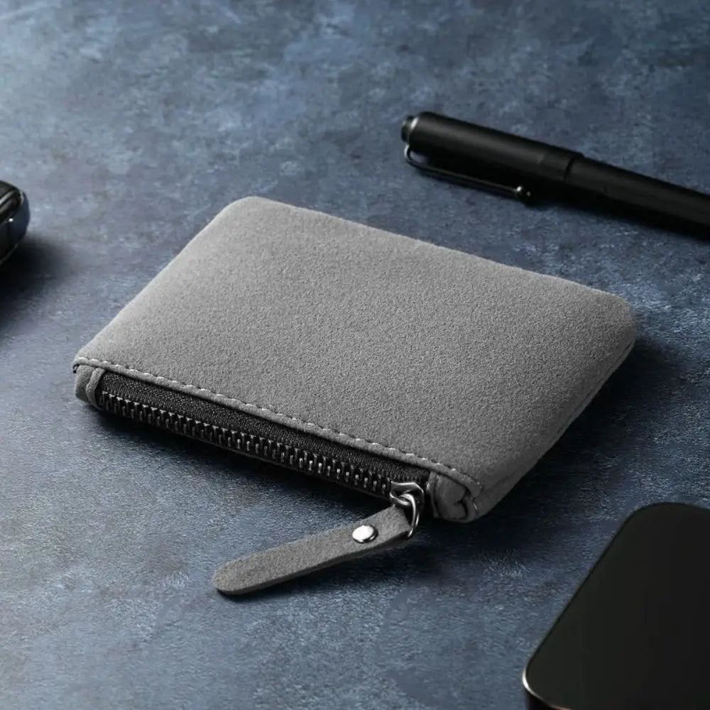 Porte-monnaie zippé en cuir PU pour homme et femme - petit format compact — photo 9