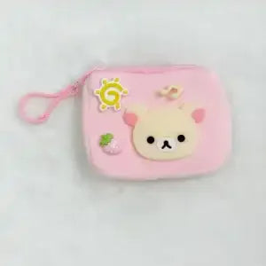 Porte-monnaie Rilakkuma en peluche avec fermeture zippée et porte-clés kawaii — photo 7