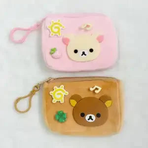 Porte-monnaie Rilakkuma en peluche avec fermeture zippée et porte-clés kawaii — photo 9