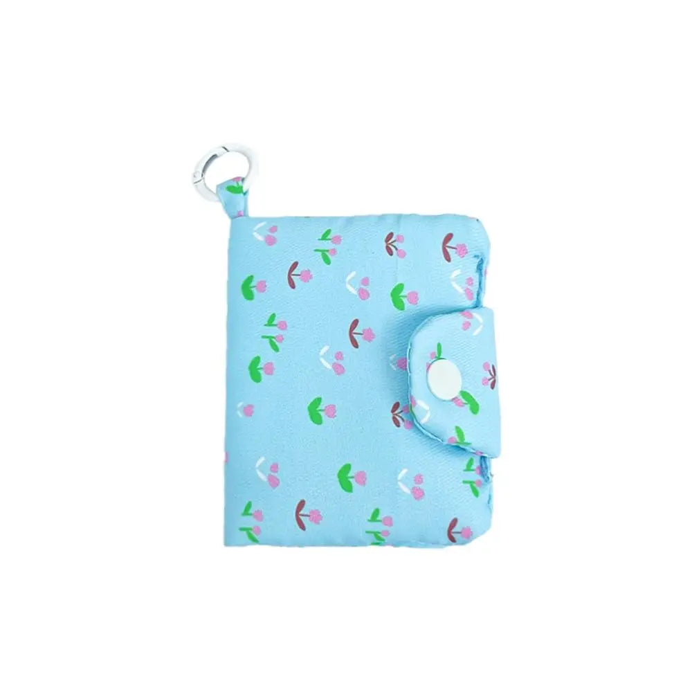 Porte-monnaie multicouche en tissu fleuri avec porte-cartes intégré — photo 3