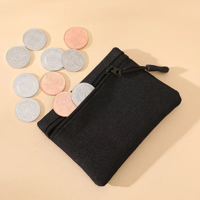 Porte-monnaie en toile à 3 fermetures éclair - Petit format pour homme et femme — photo 5