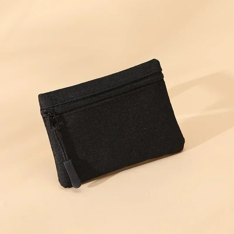 Porte-monnaie en toile à 3 fermetures éclair - Petit format pour homme et femme — photo 8