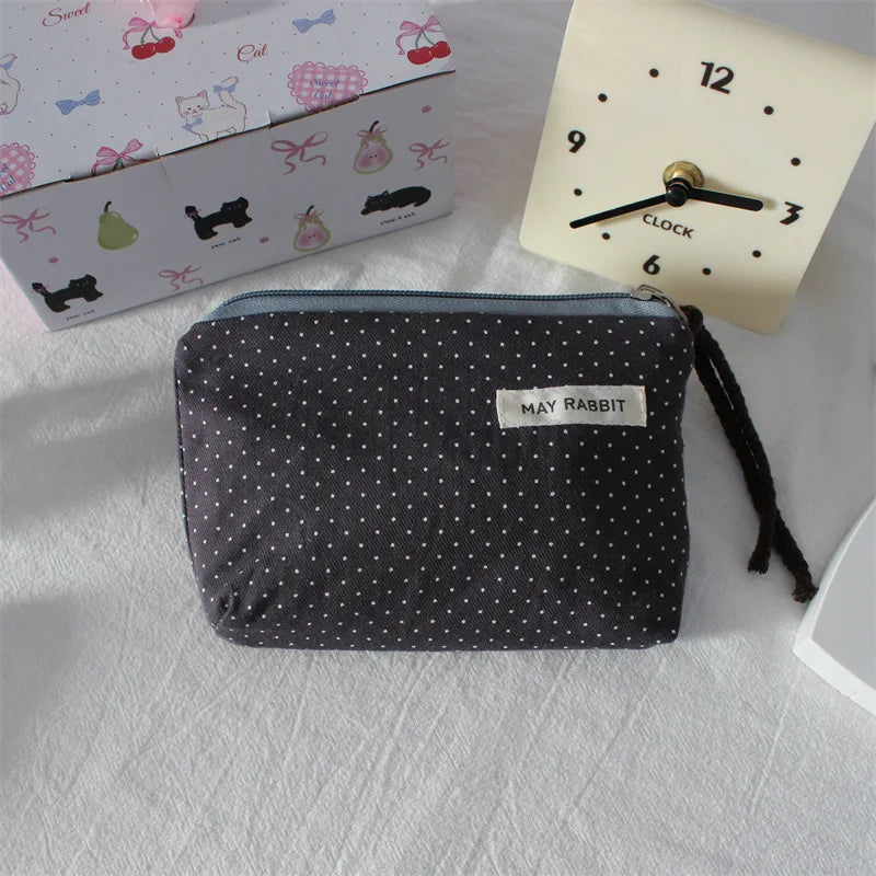 Porte-monnaie en toile à motifs cœurs pour femme avec fermeture zippée — photo 8 Image