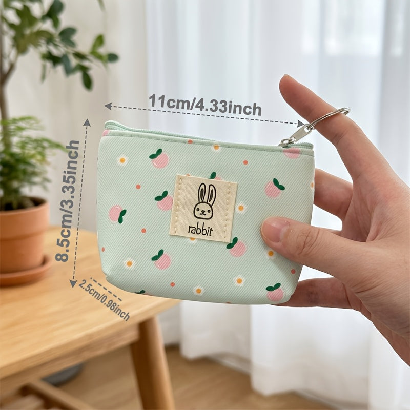 Porte-monnaie en toile, lot de 12 coloris pastel fleuris