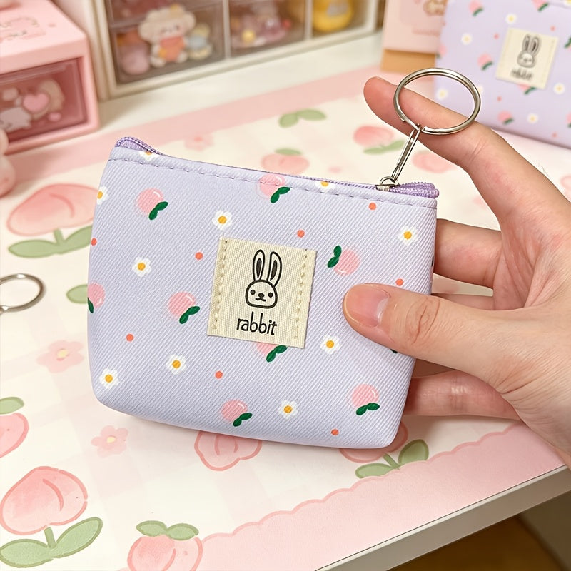 Porte-monnaie en toile, lot de 12 coloris pastel fleuris
