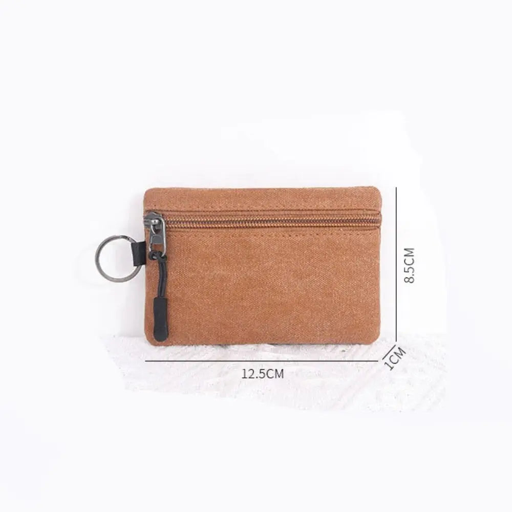 Porte-monnaie en toile avec fermeture éclair pour homme et femme - petit format — photo 6