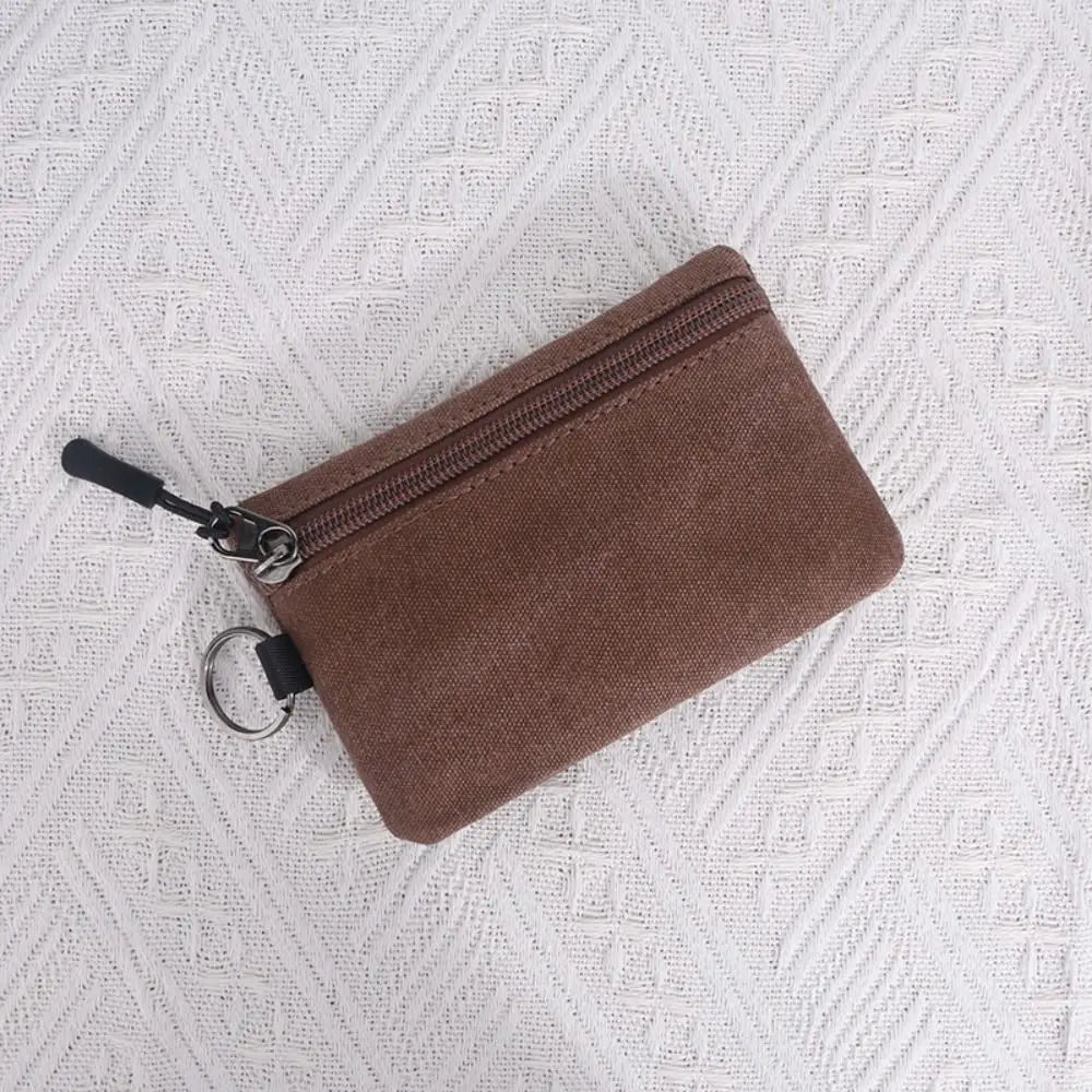 Porte-monnaie en toile avec fermeture éclair pour homme et femme - petit format — photo 9