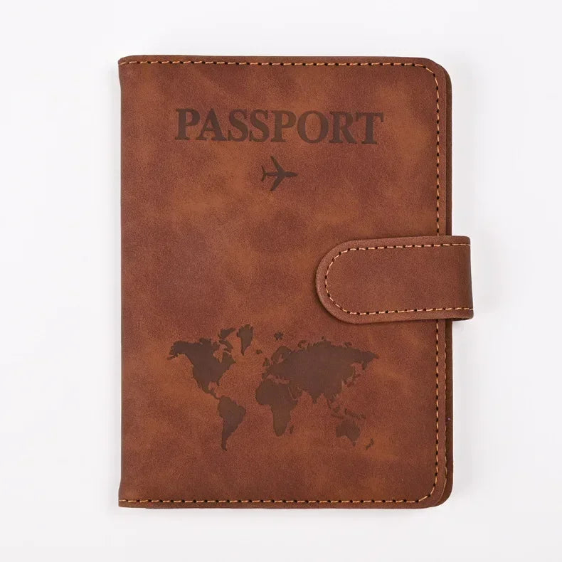 Protège-passeport en cuir PU avec blocage RFID et fentes pour cartes — photo 6
