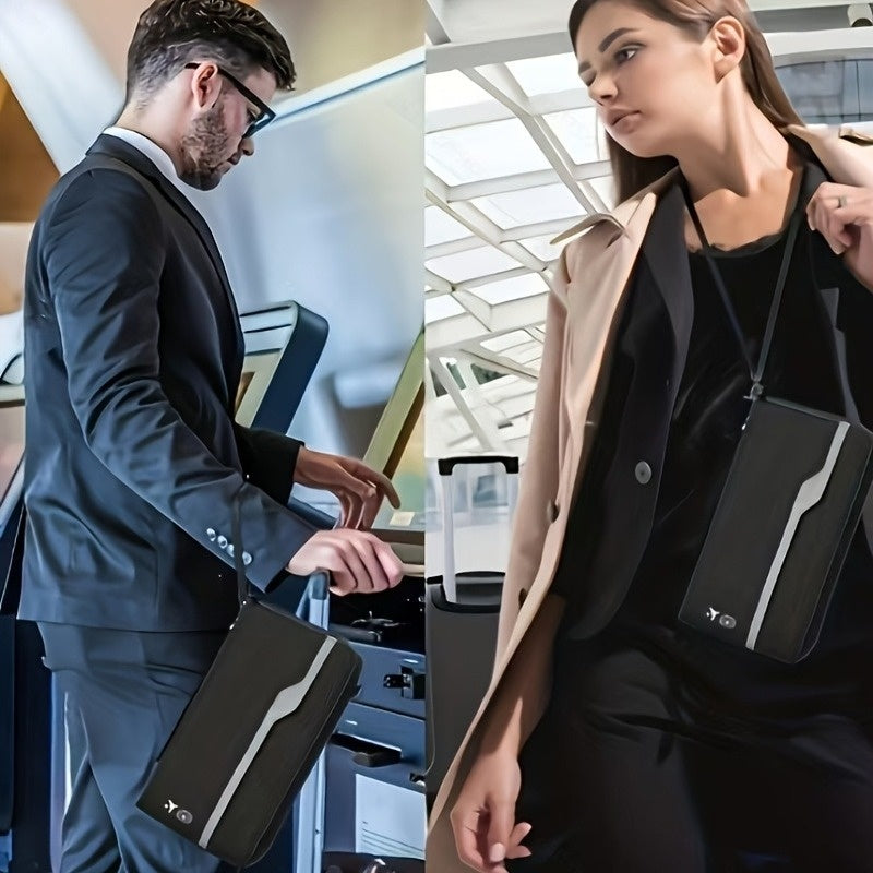 Porte-passeport famille 6 passeports, tissu Oxford anti-RFID
