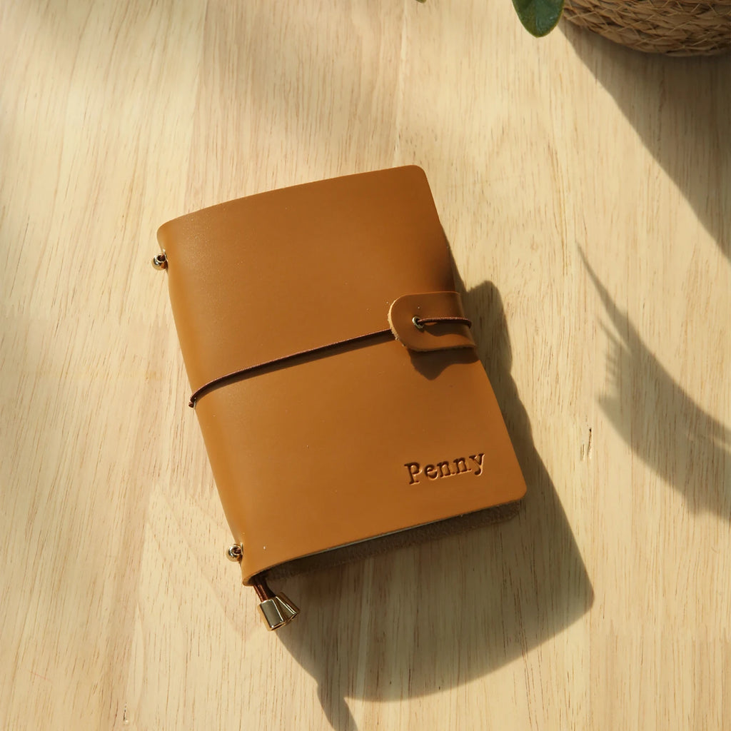 Protège-passeport personnalisé en cuir PU avec carnet A7 et porte-cartes — photo 10