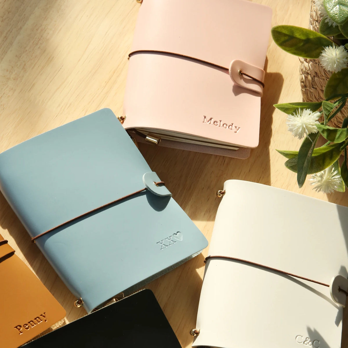 Protège-passeport personnalisé en cuir PU avec carnet A7 et porte-cartes — photo 7