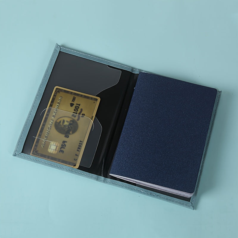 Porte-passeport en PU effet nubuck, carte du monde gaufrée