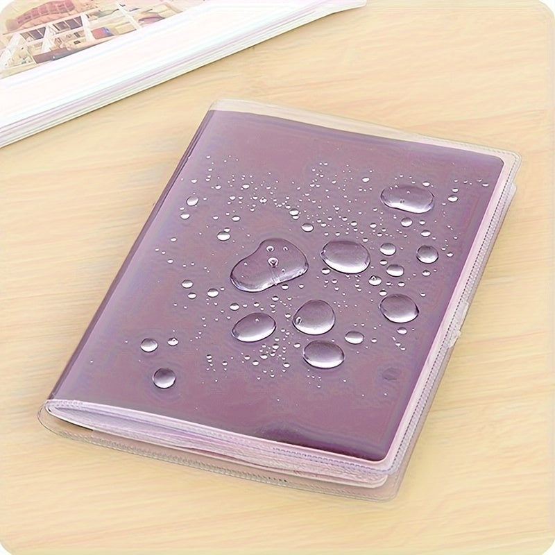 Porte-passeport transparent en PVC imperméable et antirayures