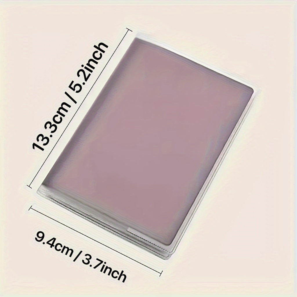Porte-passeport transparent en PVC imperméable et antirayures