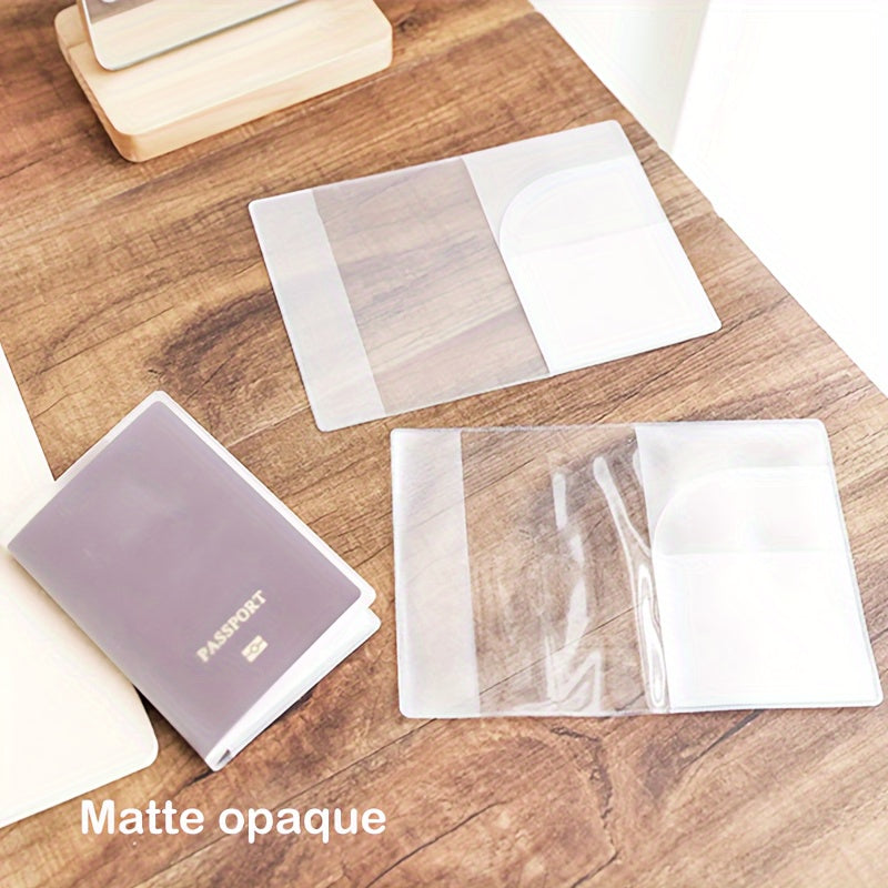 Porte-passeport transparent en PVC imperméable et antirayures
