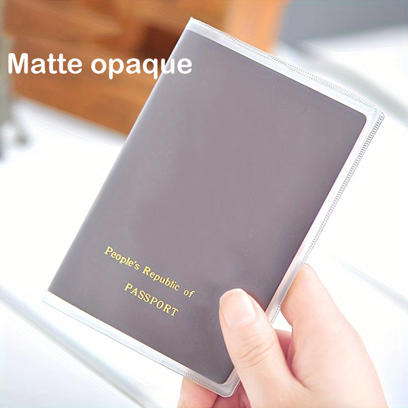 Porte-passeport transparent en PVC imperméable et antirayures