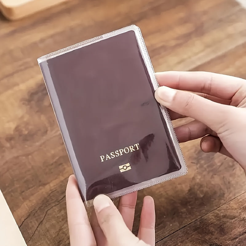 Porte-passeport transparent en PVC imperméable et antirayures