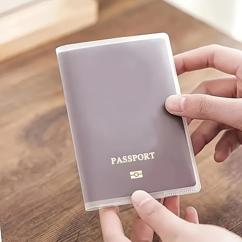 Porte-passeport transparent en PVC imperméable et antirayures